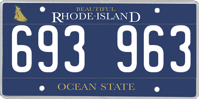 RI license plate 693963