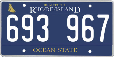 RI license plate 693967