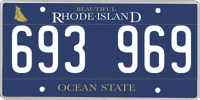 RI license plate 693969