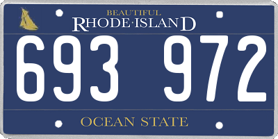 RI license plate 693972