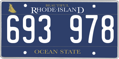 RI license plate 693978