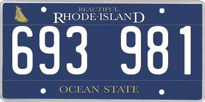 RI license plate 693981