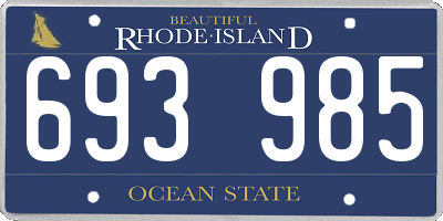 RI license plate 693985