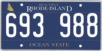 RI license plate 693988