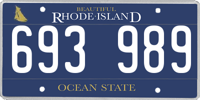 RI license plate 693989