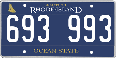 RI license plate 693993