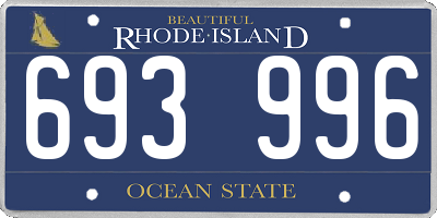 RI license plate 693996