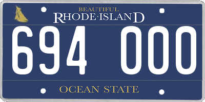 RI license plate 694000