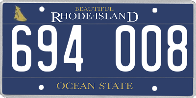 RI license plate 694008