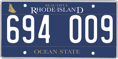 RI license plate 694009