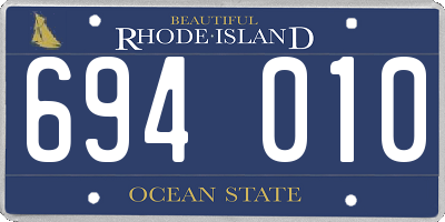 RI license plate 694010