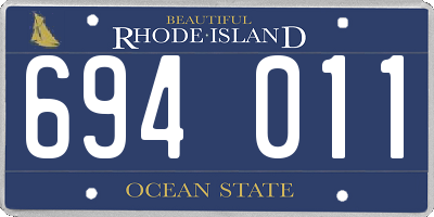 RI license plate 694011