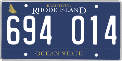 RI license plate 694014