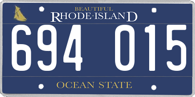 RI license plate 694015