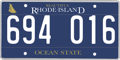 RI license plate 694016