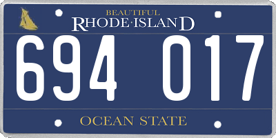 RI license plate 694017
