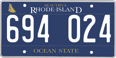 RI license plate 694024