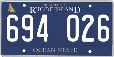 RI license plate 694026
