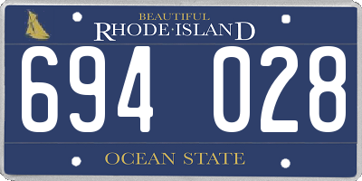 RI license plate 694028