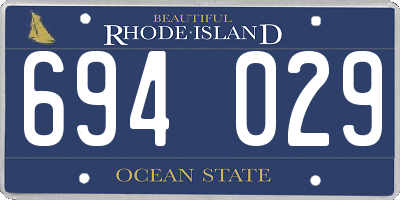 RI license plate 694029