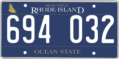 RI license plate 694032