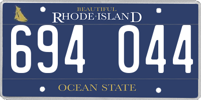 RI license plate 694044