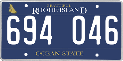 RI license plate 694046