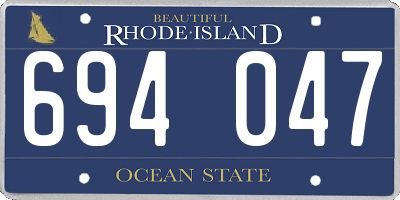 RI license plate 694047