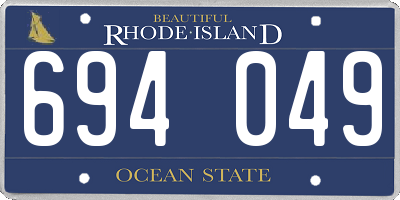 RI license plate 694049