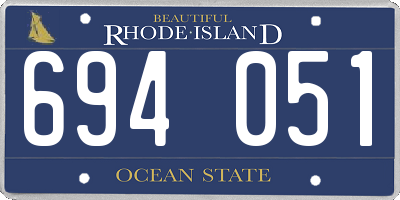 RI license plate 694051