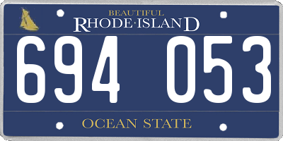 RI license plate 694053