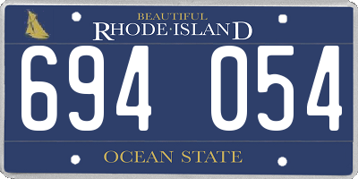 RI license plate 694054