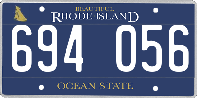 RI license plate 694056