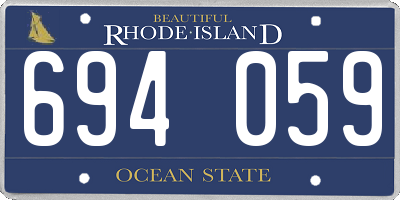 RI license plate 694059