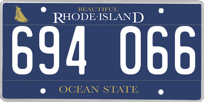 RI license plate 694066