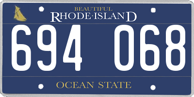 RI license plate 694068