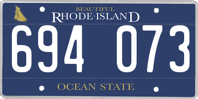 RI license plate 694073