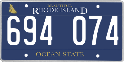 RI license plate 694074