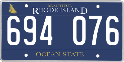 RI license plate 694076
