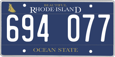 RI license plate 694077