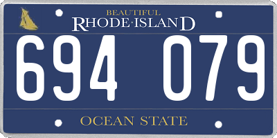 RI license plate 694079