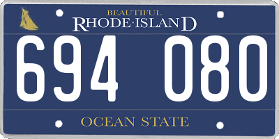 RI license plate 694080