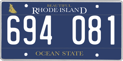 RI license plate 694081