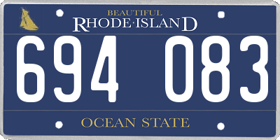 RI license plate 694083