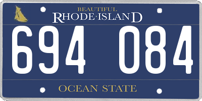 RI license plate 694084