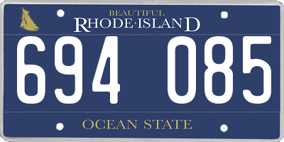 RI license plate 694085