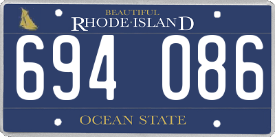 RI license plate 694086