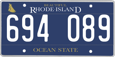 RI license plate 694089