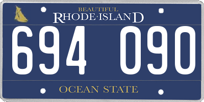 RI license plate 694090