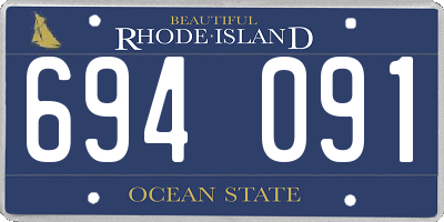 RI license plate 694091